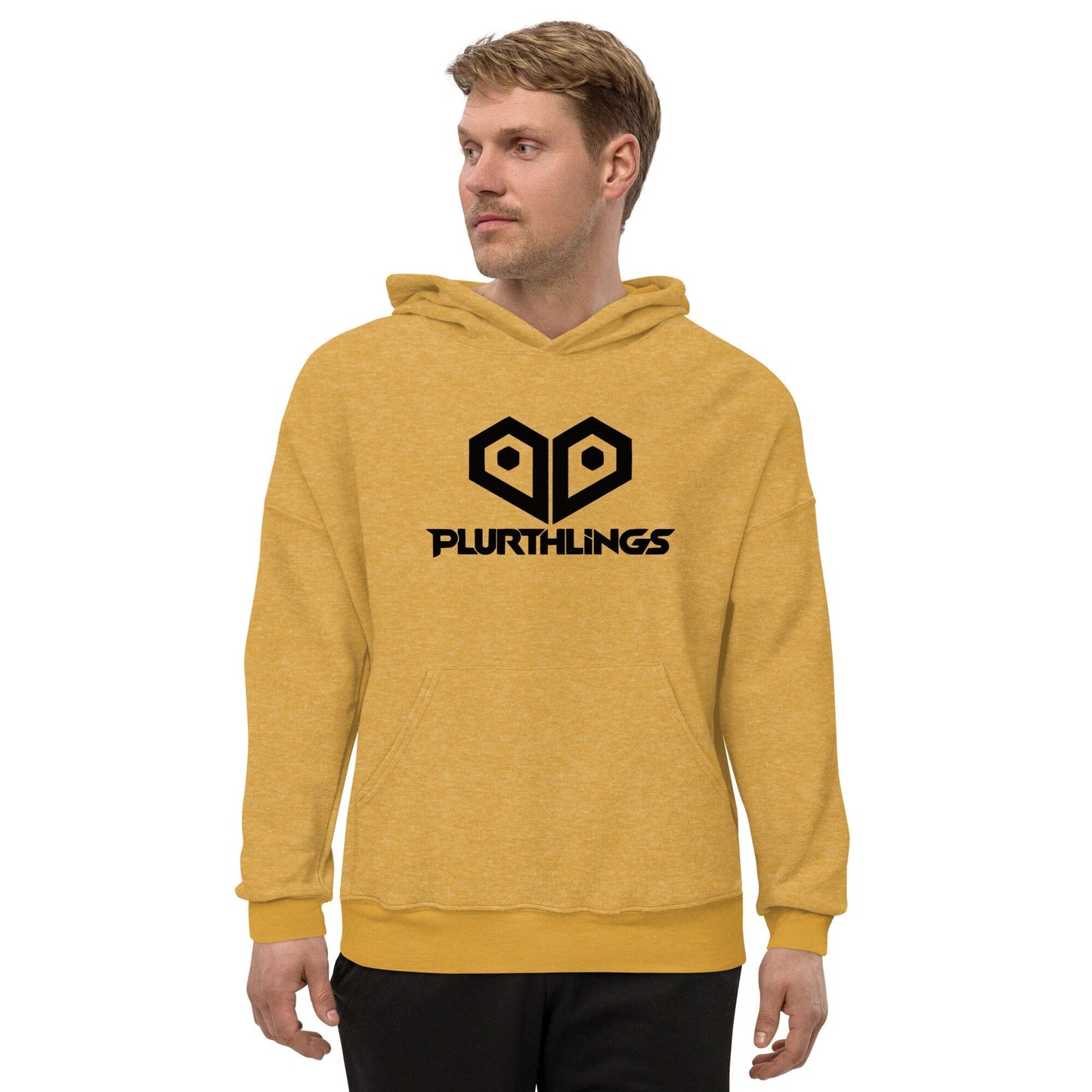 Plurthlings Embroidered Heart Eco-Sueded Fleece Hoodie PLURTHLINGS