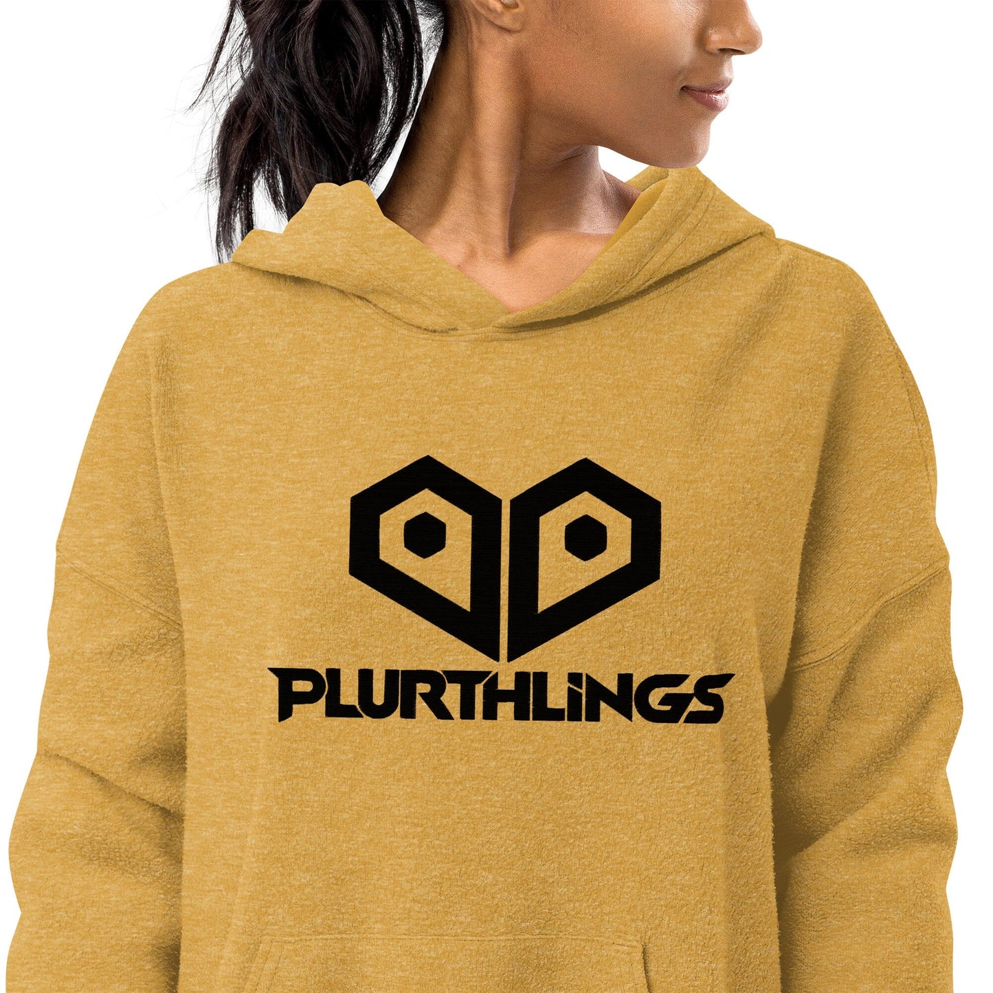 Plurthlings Embroidered Heart Eco-Sueded Fleece Hoodie PLURTHLINGS