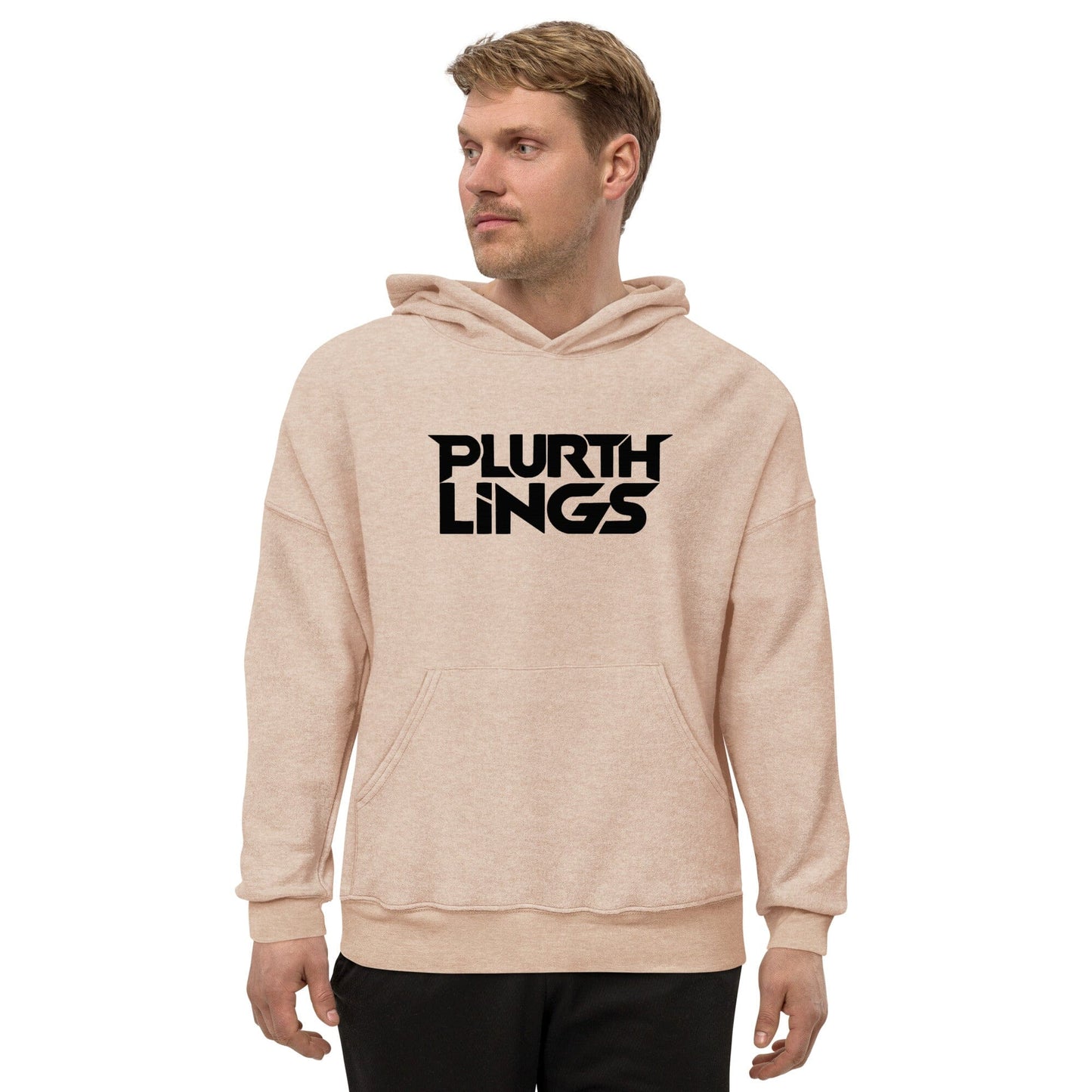 Plurthlings Embroidered Logo Eco-Sueded Fleece Hoodie PLURTHLINGS