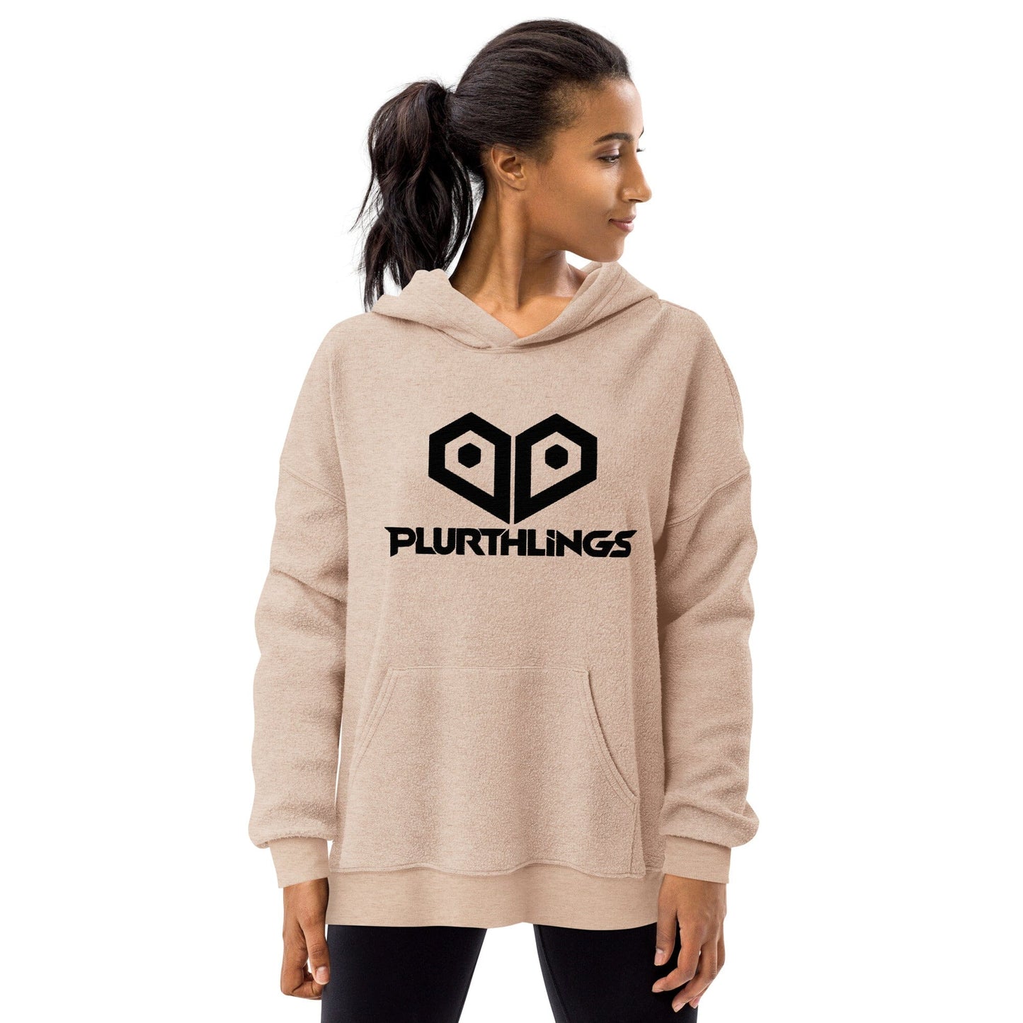 Plurthlings Embroidered Heart Eco-Sueded Fleece Hoodie PLURTHLINGS