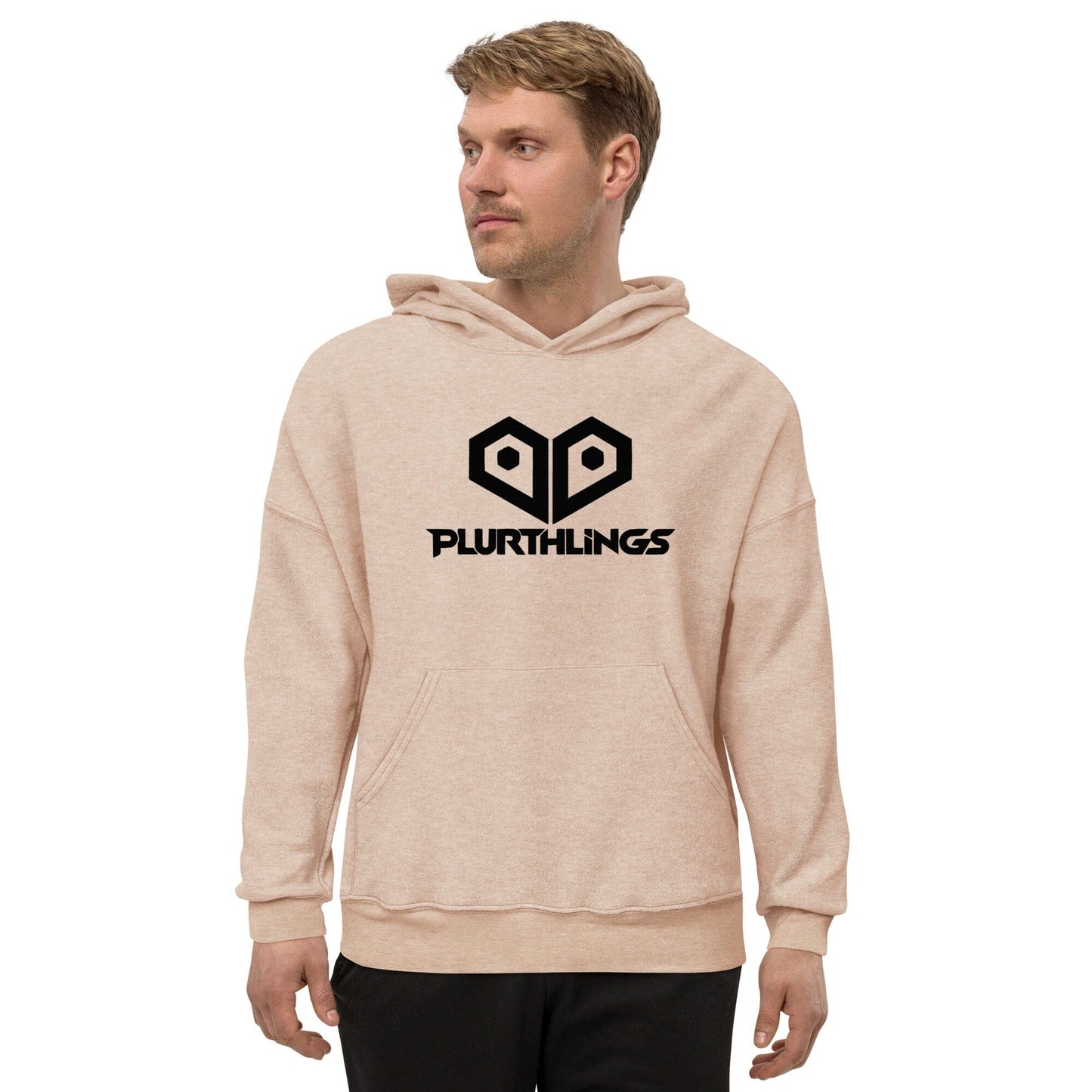 Plurthlings Embroidered Heart Eco-Sueded Fleece Hoodie PLURTHLINGS