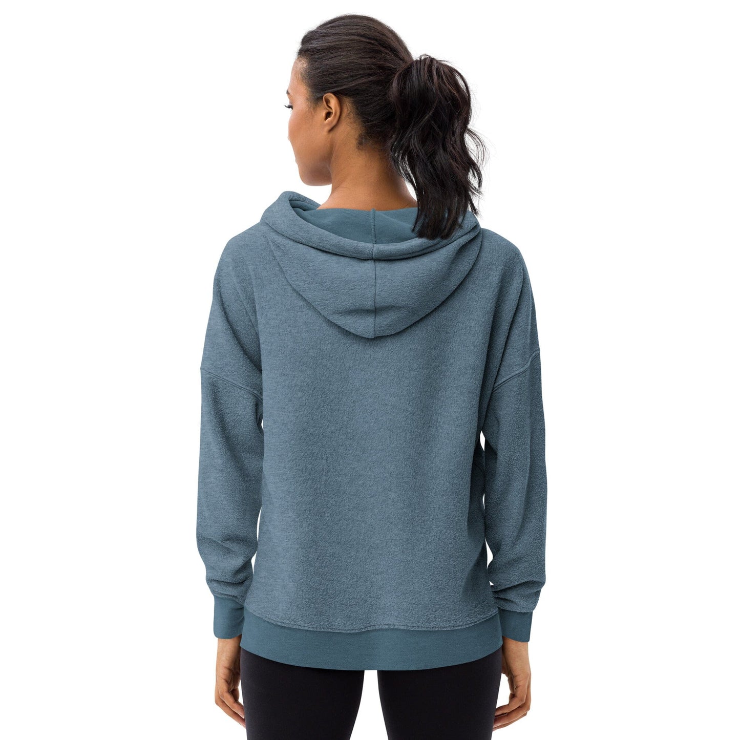 Plurthlings Embroidered White Heart Eco-Sueded Fleece Hoodie PLURTHLINGS