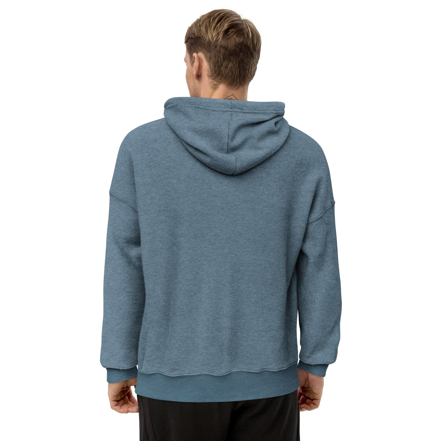 Plurthlings Embroidered White Heart Eco-Sueded Fleece Hoodie PLURTHLINGS