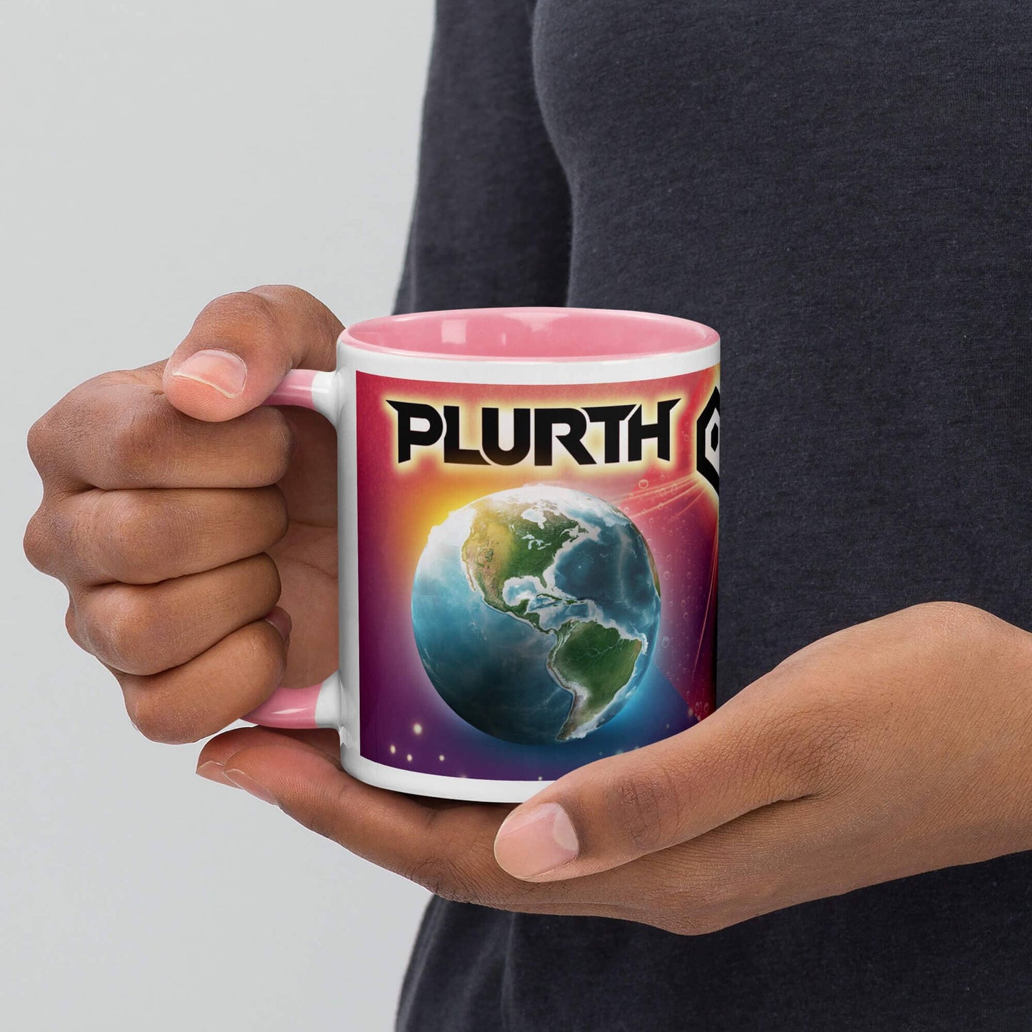 PLURTH Mug with Color Inside PLURTHLINGS Pink