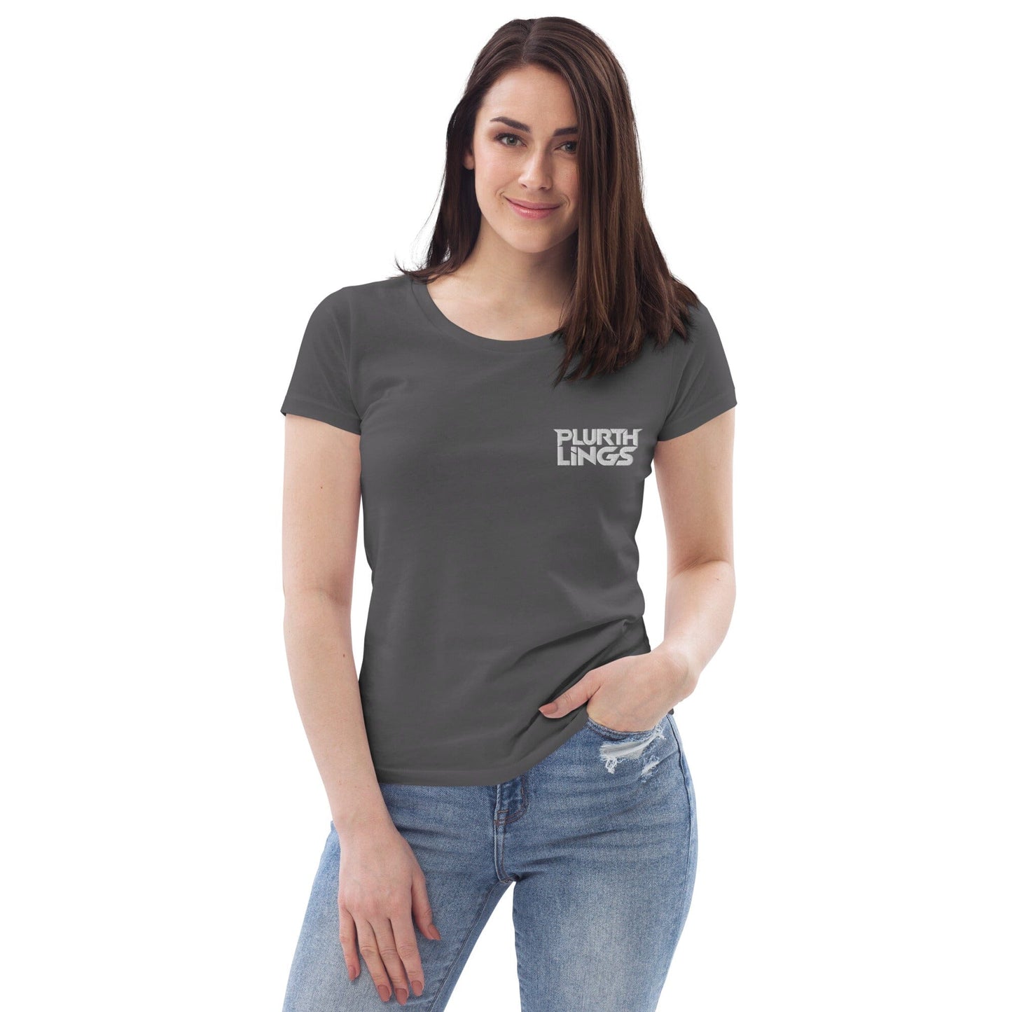 Plurthlings Embroidered Women's Fitted Eco Tee PLURTHLINGS