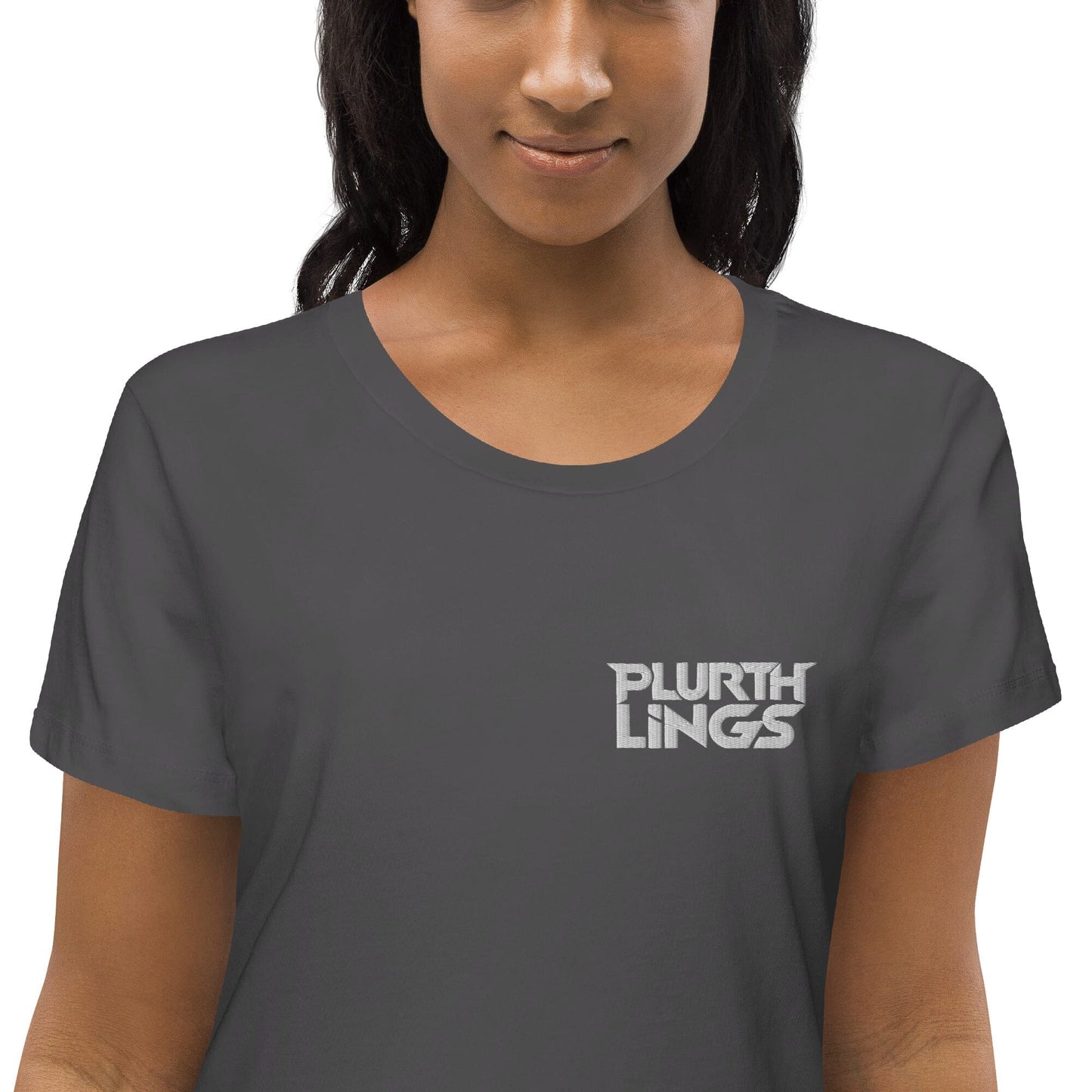 Plurthlings Embroidered Women's Fitted Eco Tee PLURTHLINGS