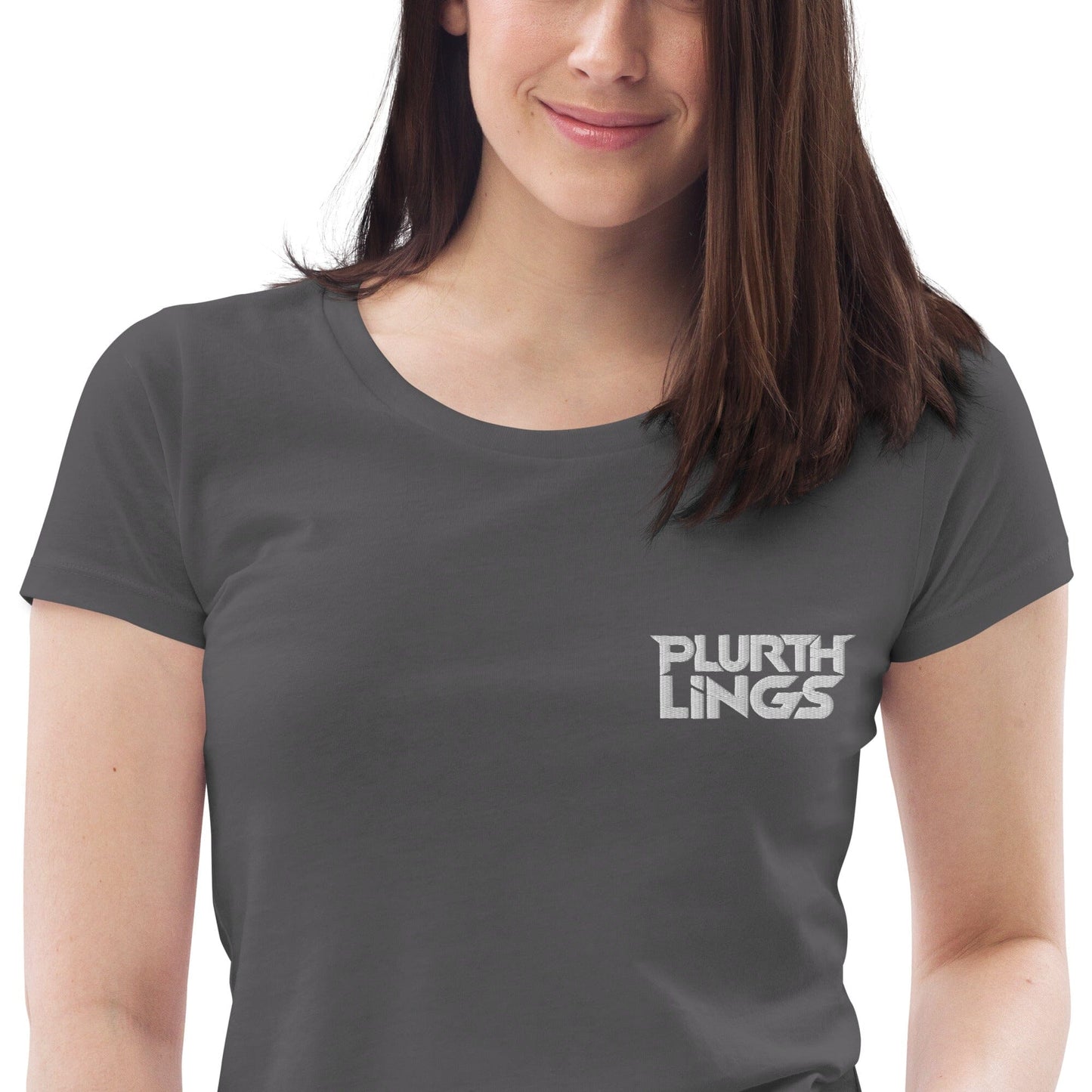 Plurthlings Embroidered Women's Fitted Eco Tee PLURTHLINGS