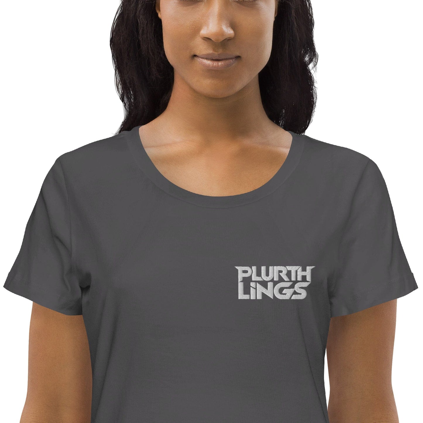 Plurthlings Embroidered Women's Fitted Eco Tee PLURTHLINGS