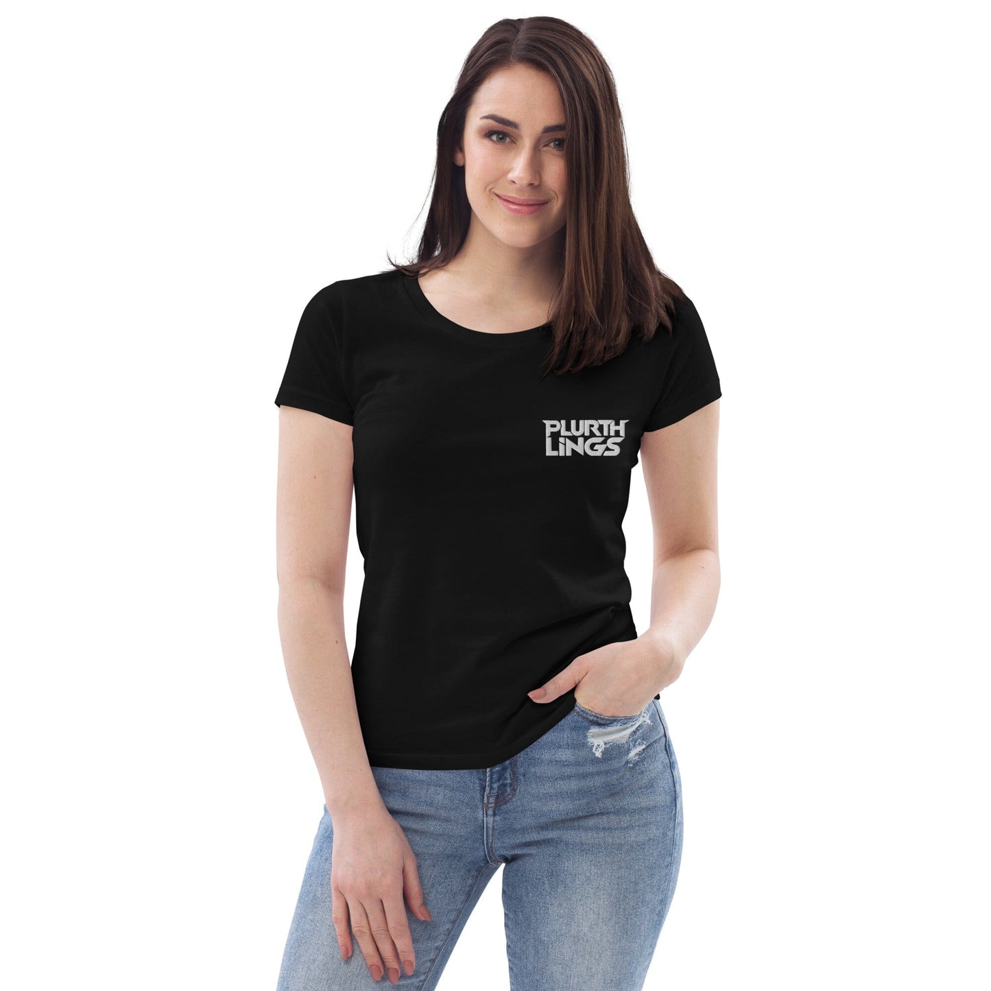 Plurthlings Embroidered Women's Fitted Eco Tee PLURTHLINGS
