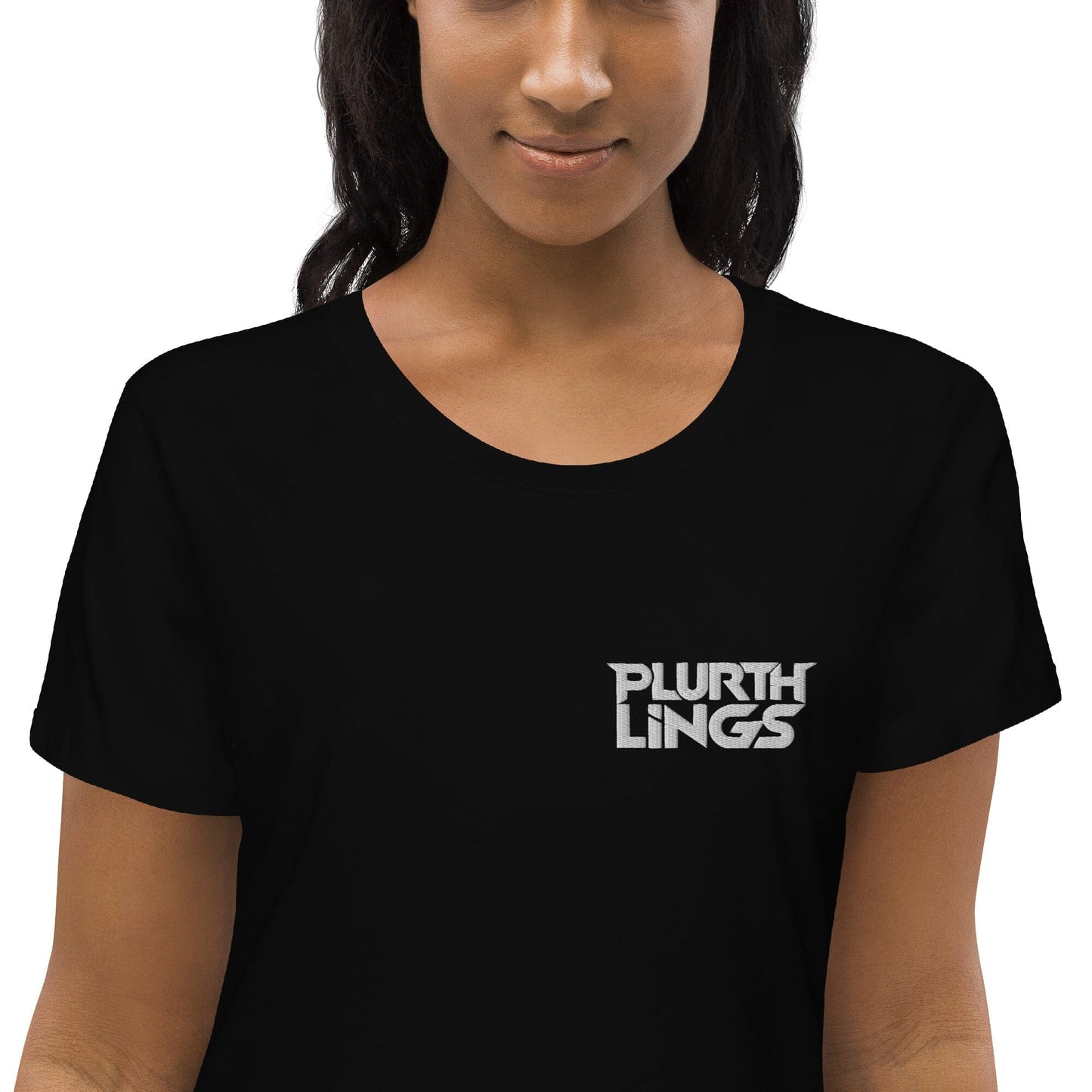 Plurthlings Embroidered Women's Fitted Eco Tee PLURTHLINGS