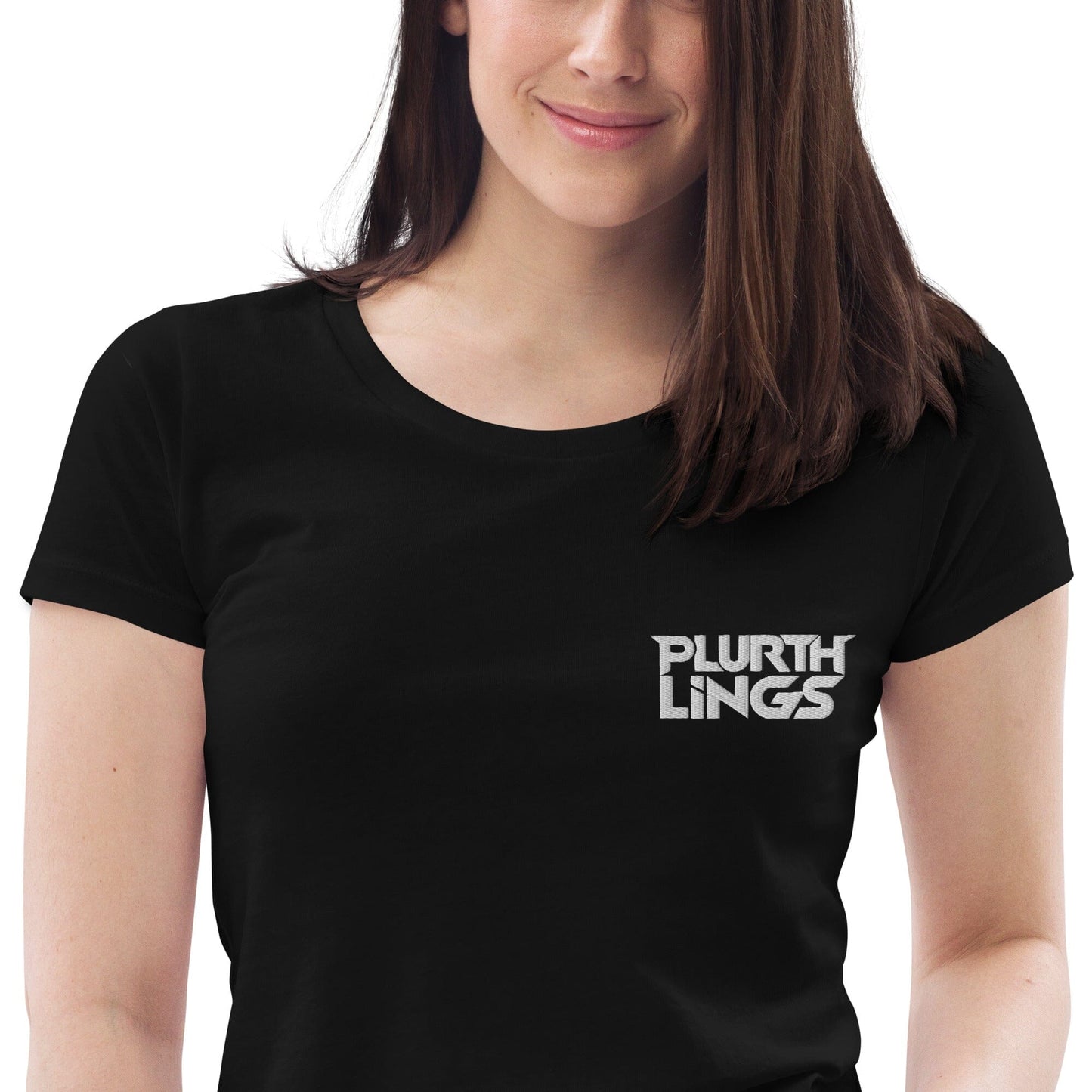 Plurthlings Embroidered Women's Fitted Eco Tee PLURTHLINGS