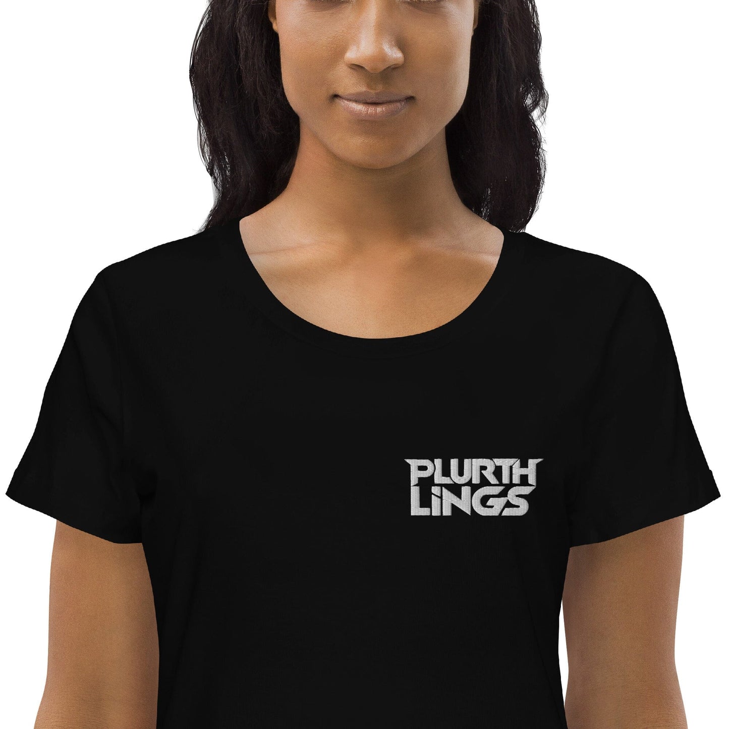Plurthlings Embroidered Women's Fitted Eco Tee PLURTHLINGS
