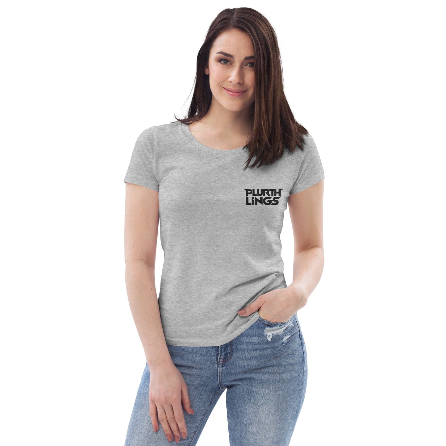 Plurthlings Embroidered Women's Fitted Eco Tee PLURTHLINGS