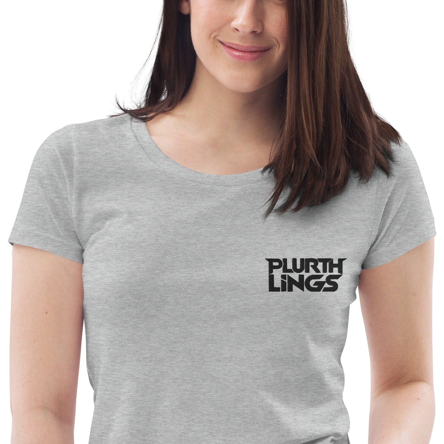 Plurthlings Embroidered Women's Fitted Eco Tee PLURTHLINGS