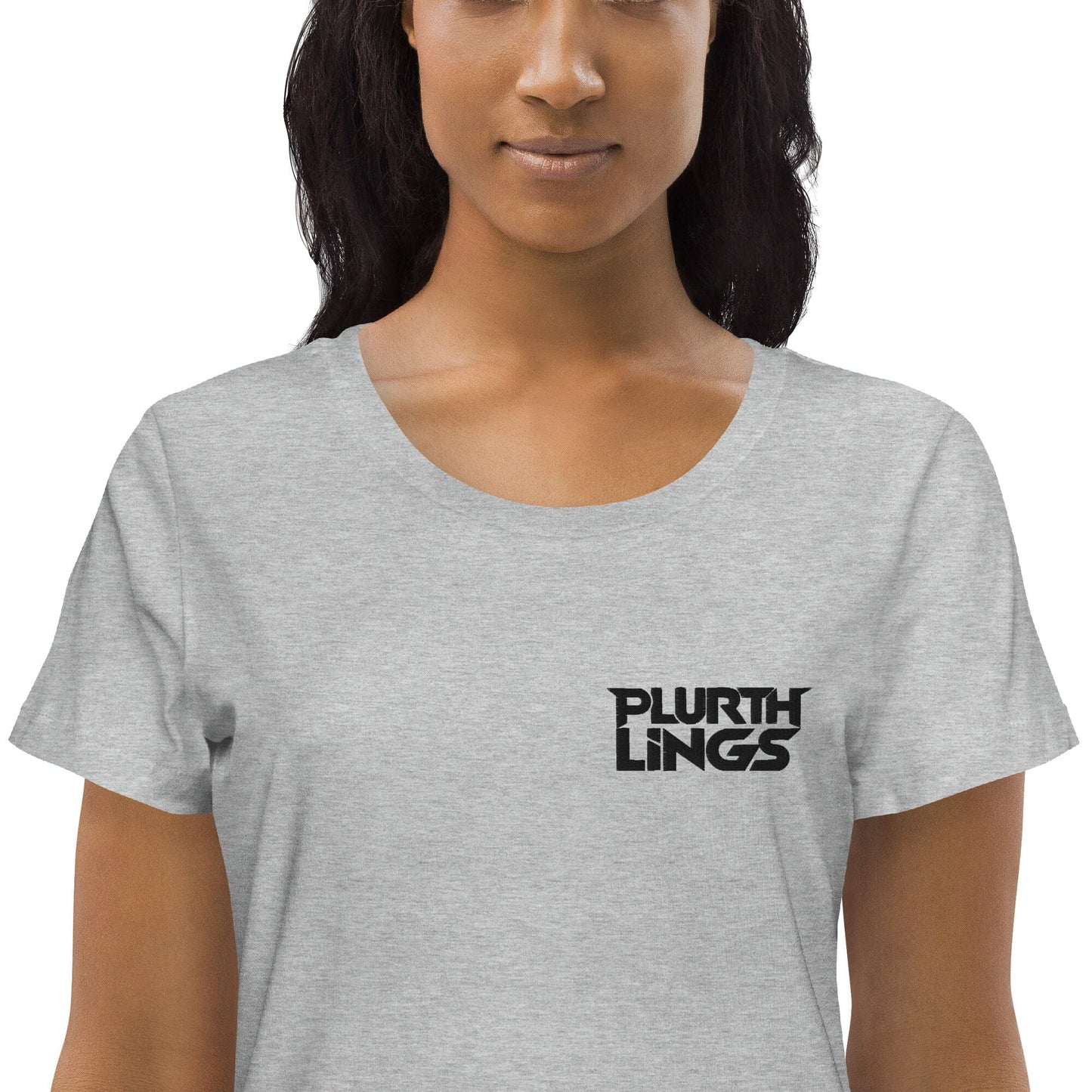 Plurthlings Embroidered Women's Fitted Eco Tee PLURTHLINGS