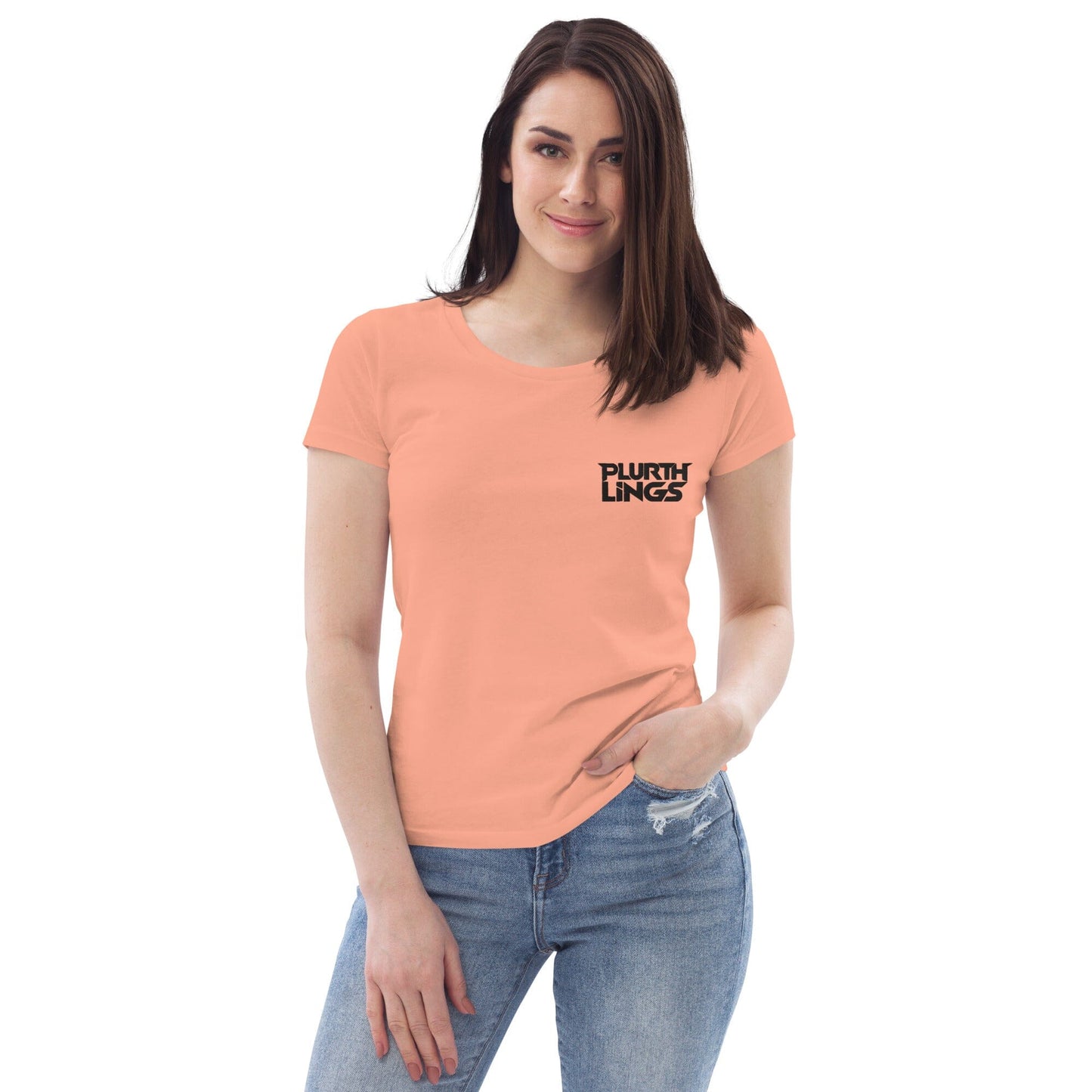 Plurthlings Embroidered Women's Fitted Eco Tee PLURTHLINGS