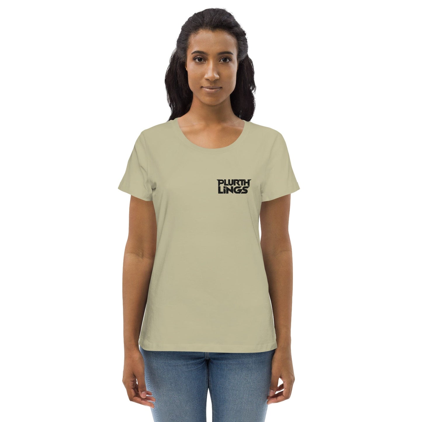 Plurthlings Embroidered Women's Fitted Eco Tee PLURTHLINGS Sage S