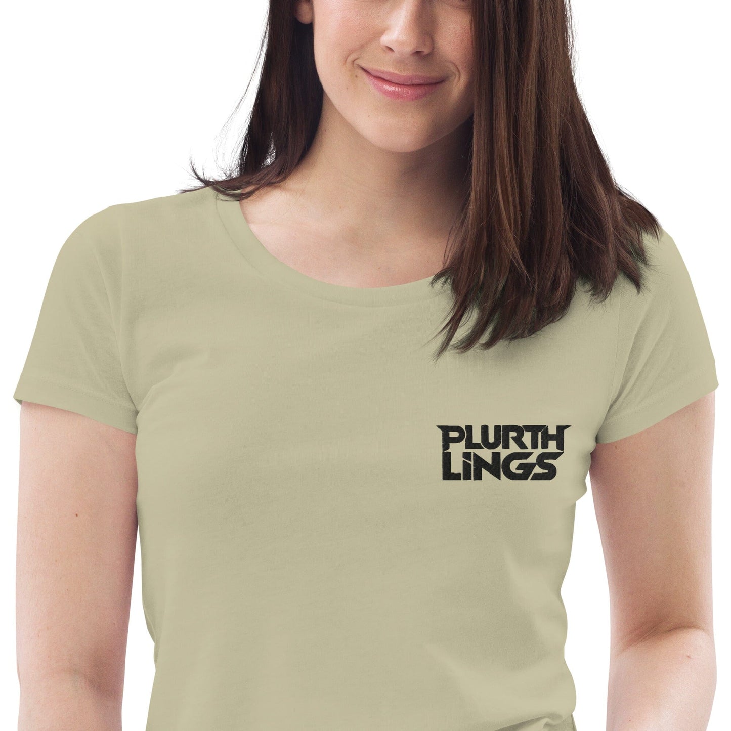 Plurthlings Embroidered Women's Fitted Eco Tee PLURTHLINGS