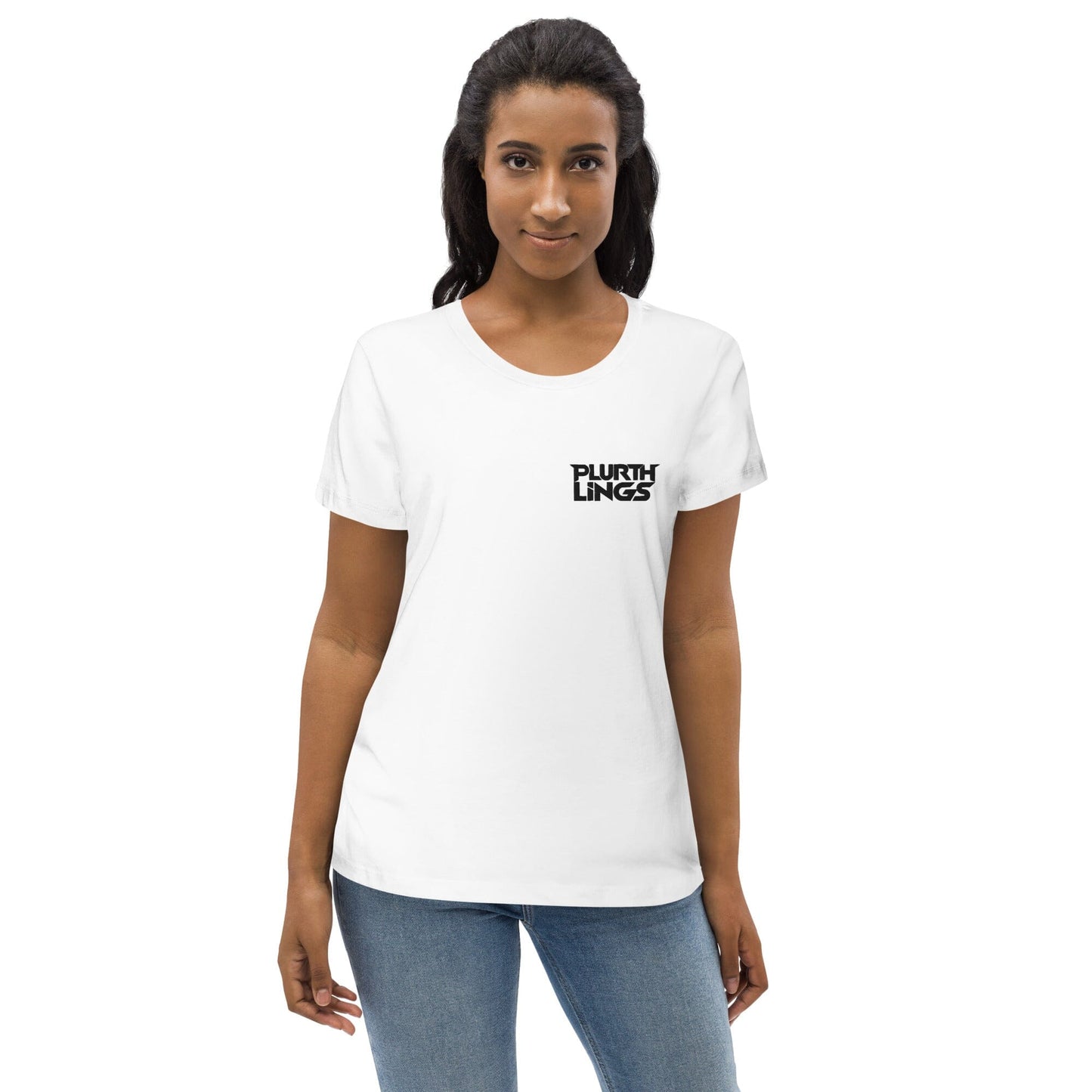 Plurthlings Embroidered Women's Fitted Eco Tee PLURTHLINGS