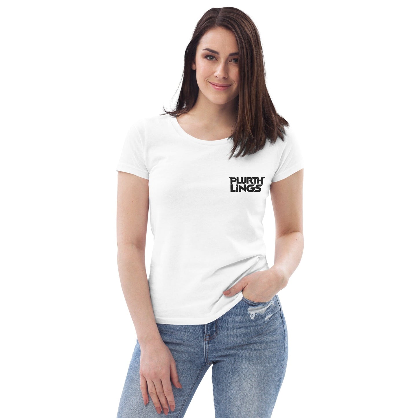 Plurthlings Embroidered Women's Fitted Eco Tee PLURTHLINGS