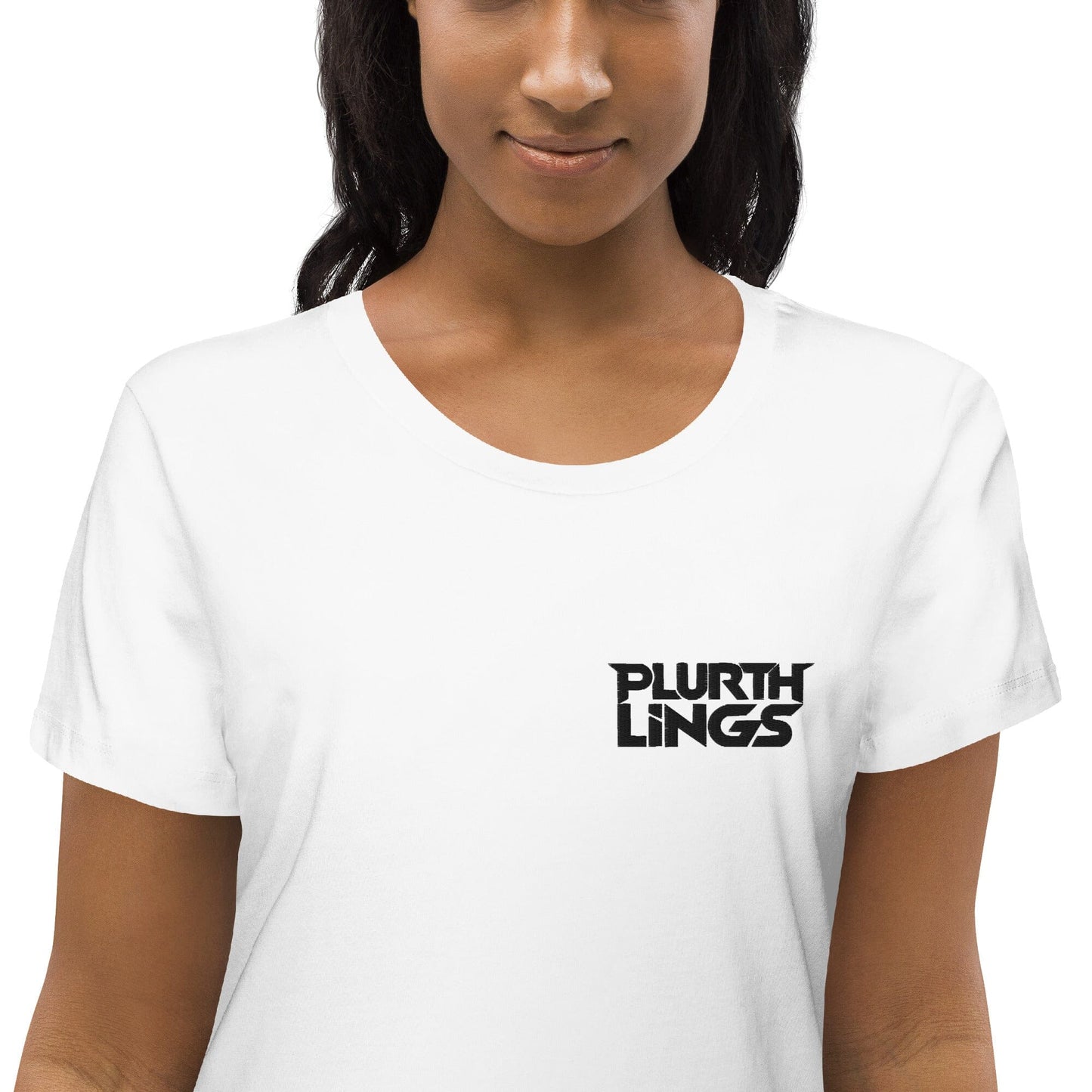 Plurthlings Embroidered Women's Fitted Eco Tee PLURTHLINGS