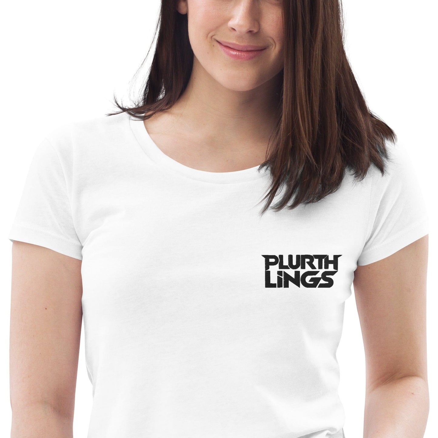 Plurthlings Embroidered Women's Fitted Eco Tee PLURTHLINGS