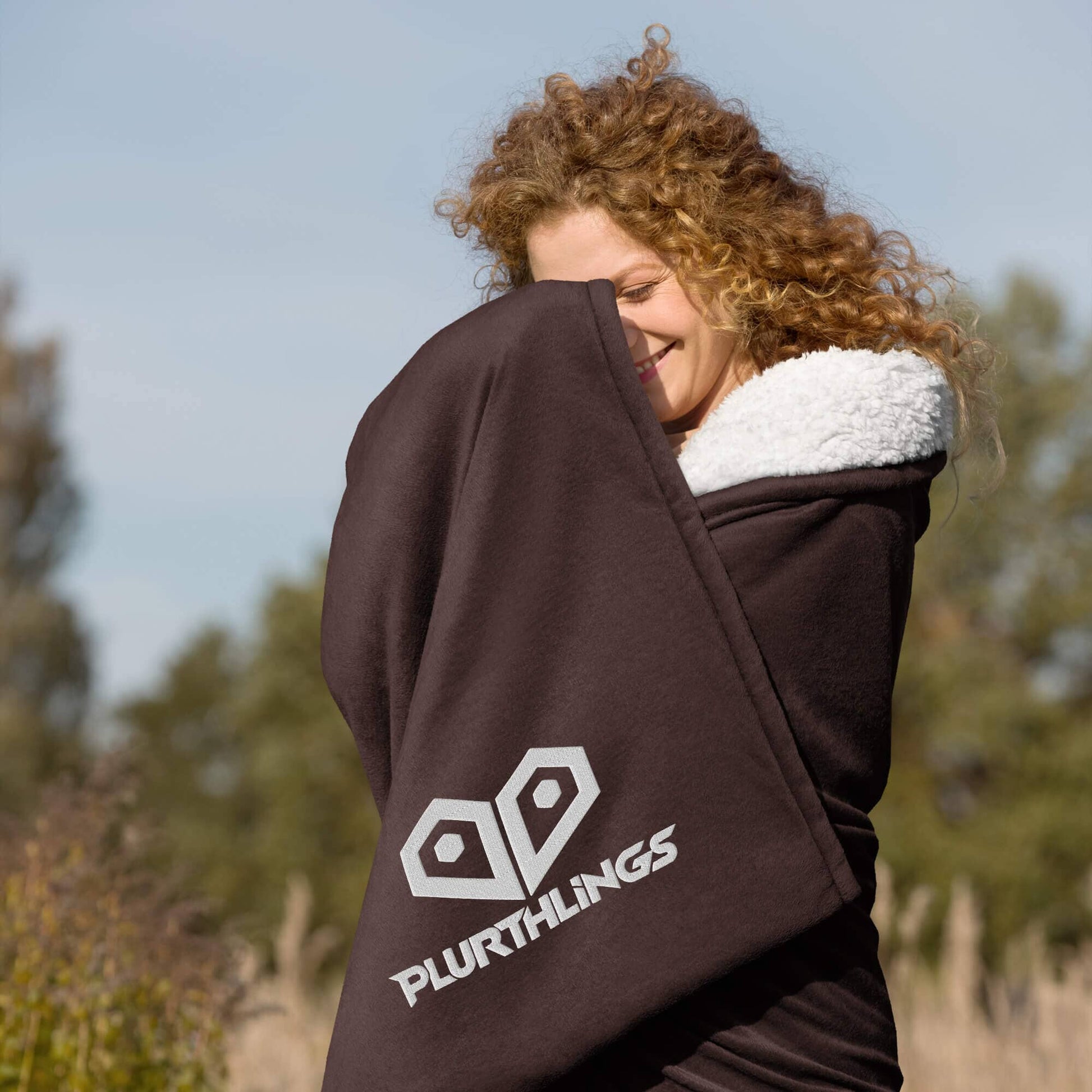 Plurthlings Premium Sherpa Blanket PLURTHLINGS Fireside Brown 