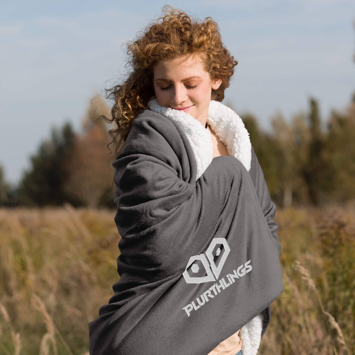 Plurthlings Premium Sherpa Blanket PLURTHLINGS Heather Grey 