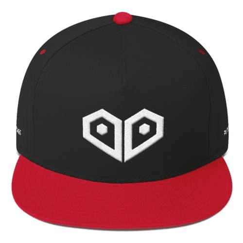 Plurthlings OG Snapback Hat Hats Printful Black/ Red 