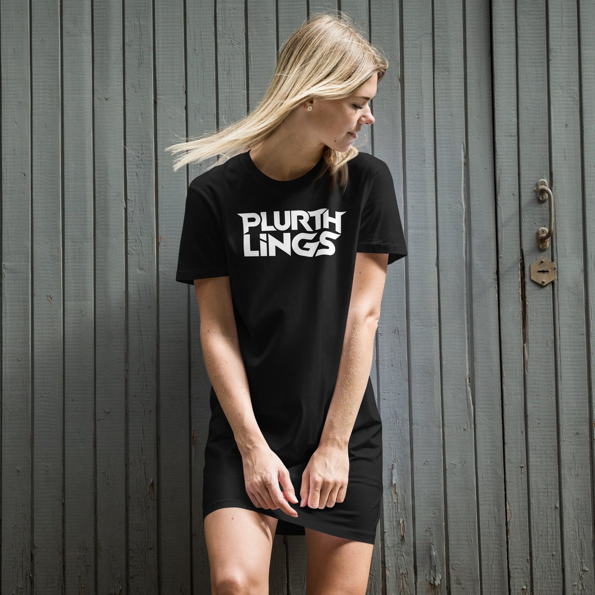 Organic cotton t-shirt dress PLURTHLINGS Black XS 