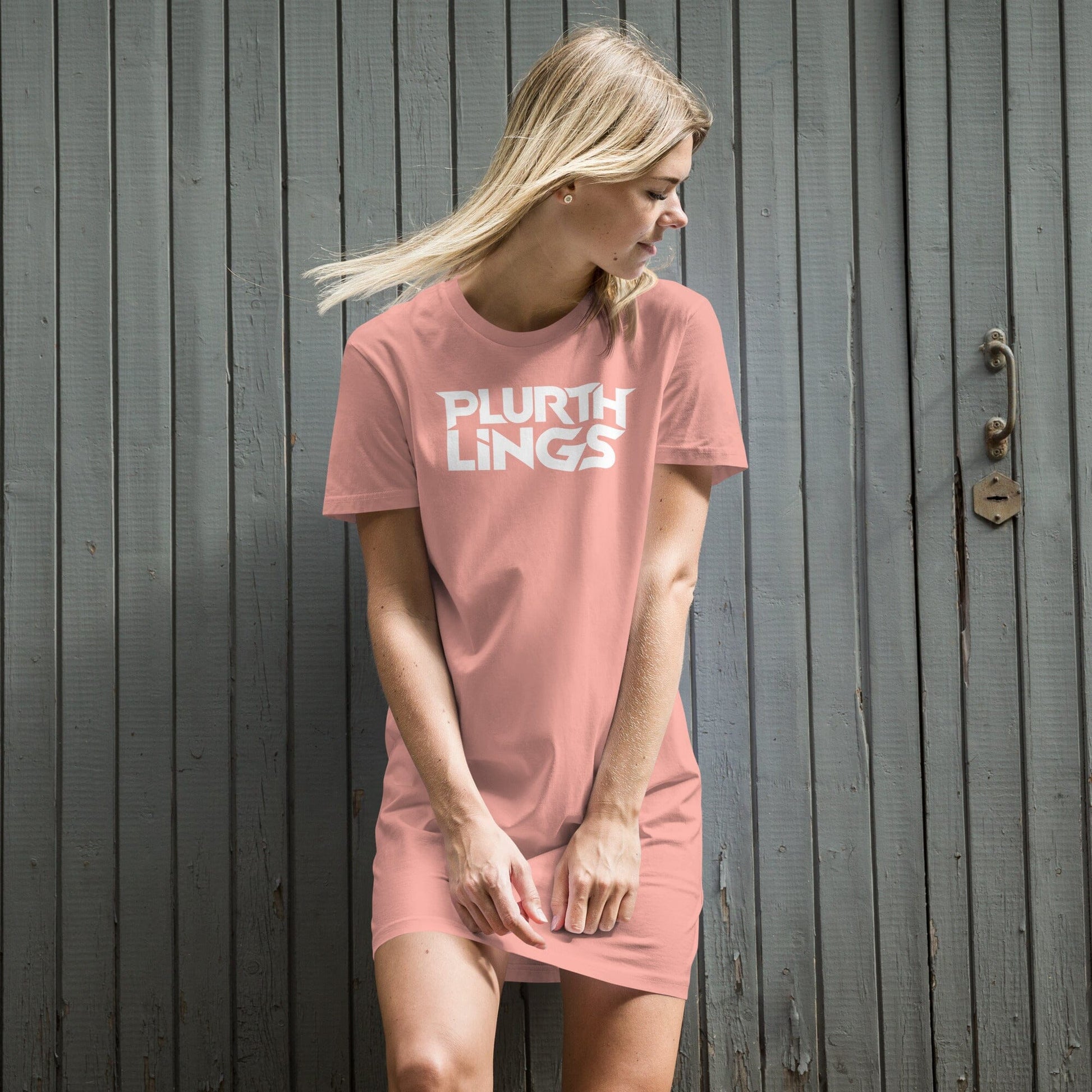 Organic cotton t-shirt dress PLURTHLINGS Canyon Pink XS 