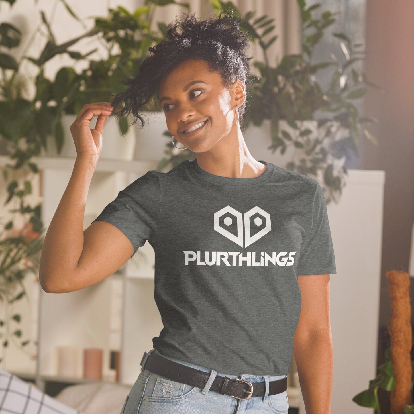 Plurthlings Heart Logo Short-Sleeve Unisex T-Shirt PLURTHLINGS Dark Heather S 