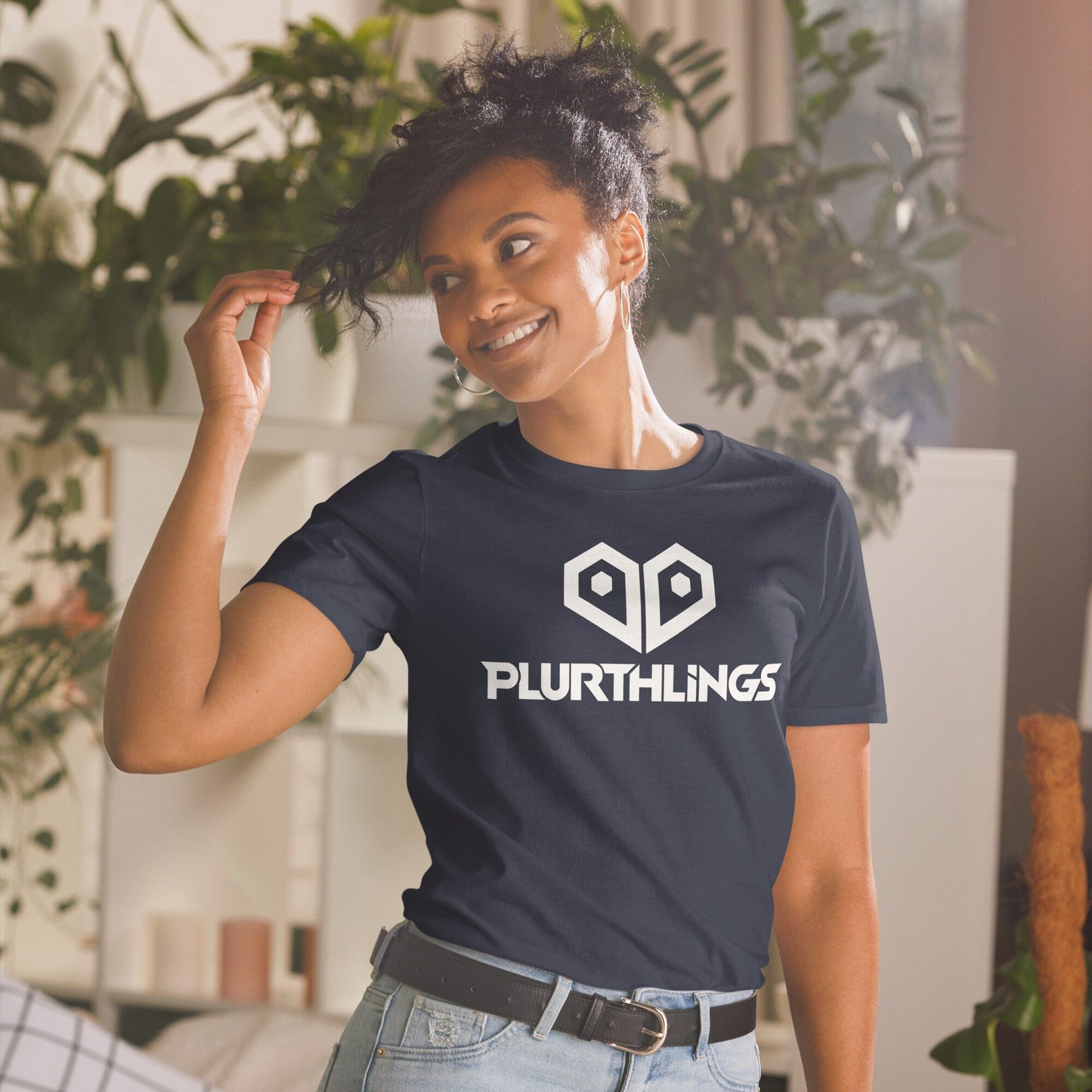 Plurthlings Heart Logo Short-Sleeve Unisex T-Shirt PLURTHLINGS Navy S 