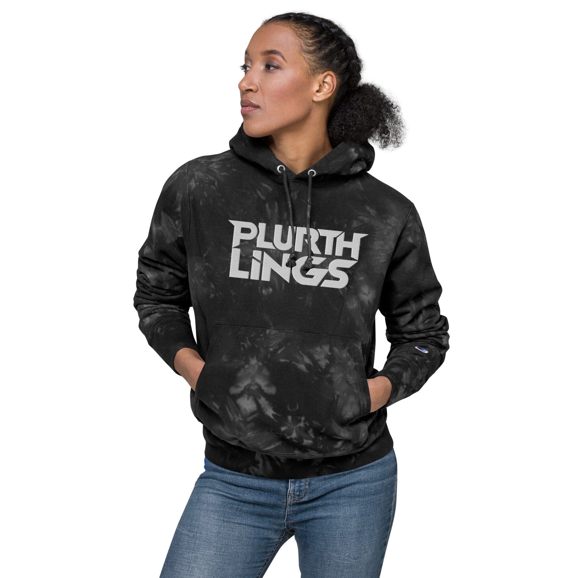 Plurthlings Embroidered Tie Dye Hoodie