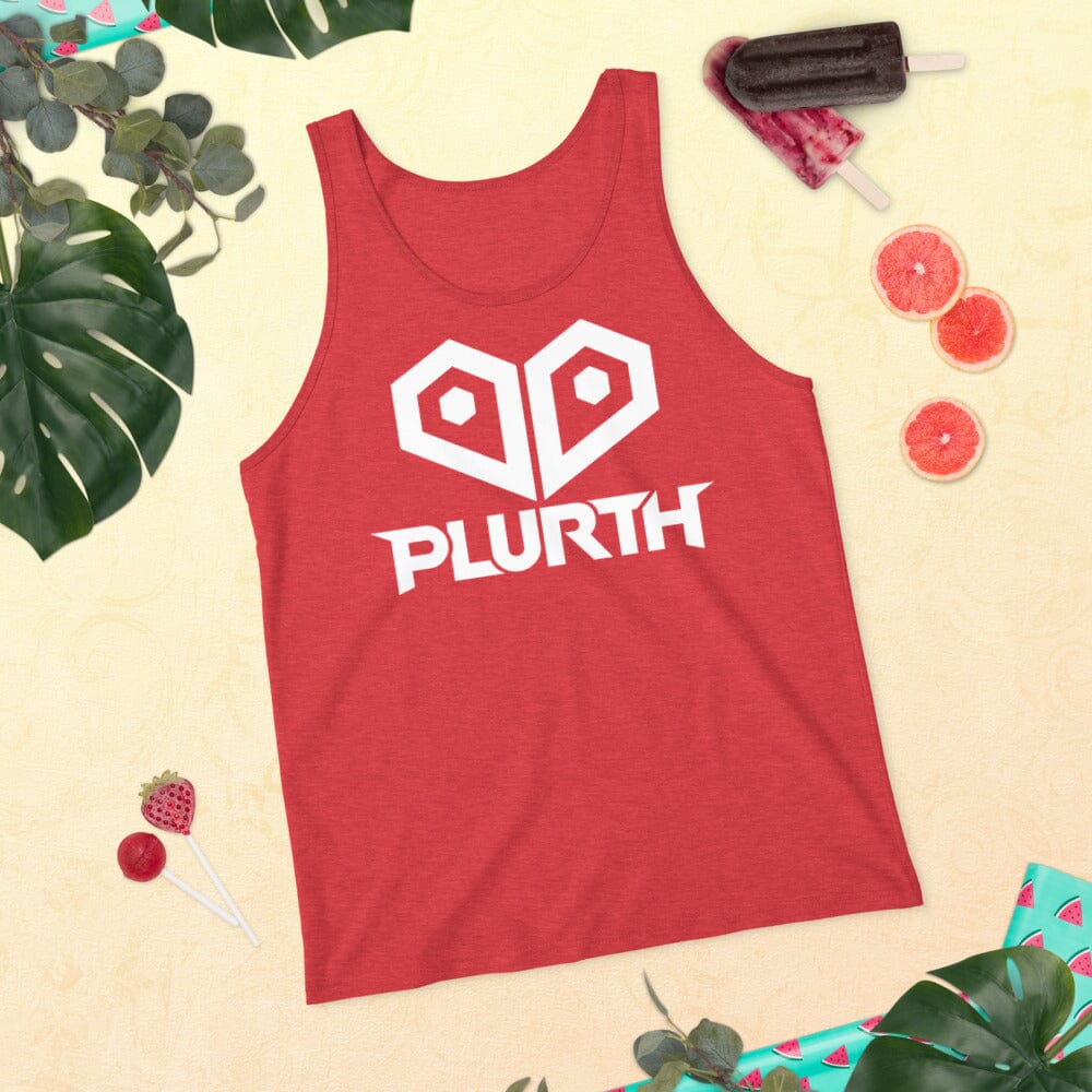 PLURTH Casual Logo Tank Top PLURTHLINGS Red Triblend XS 