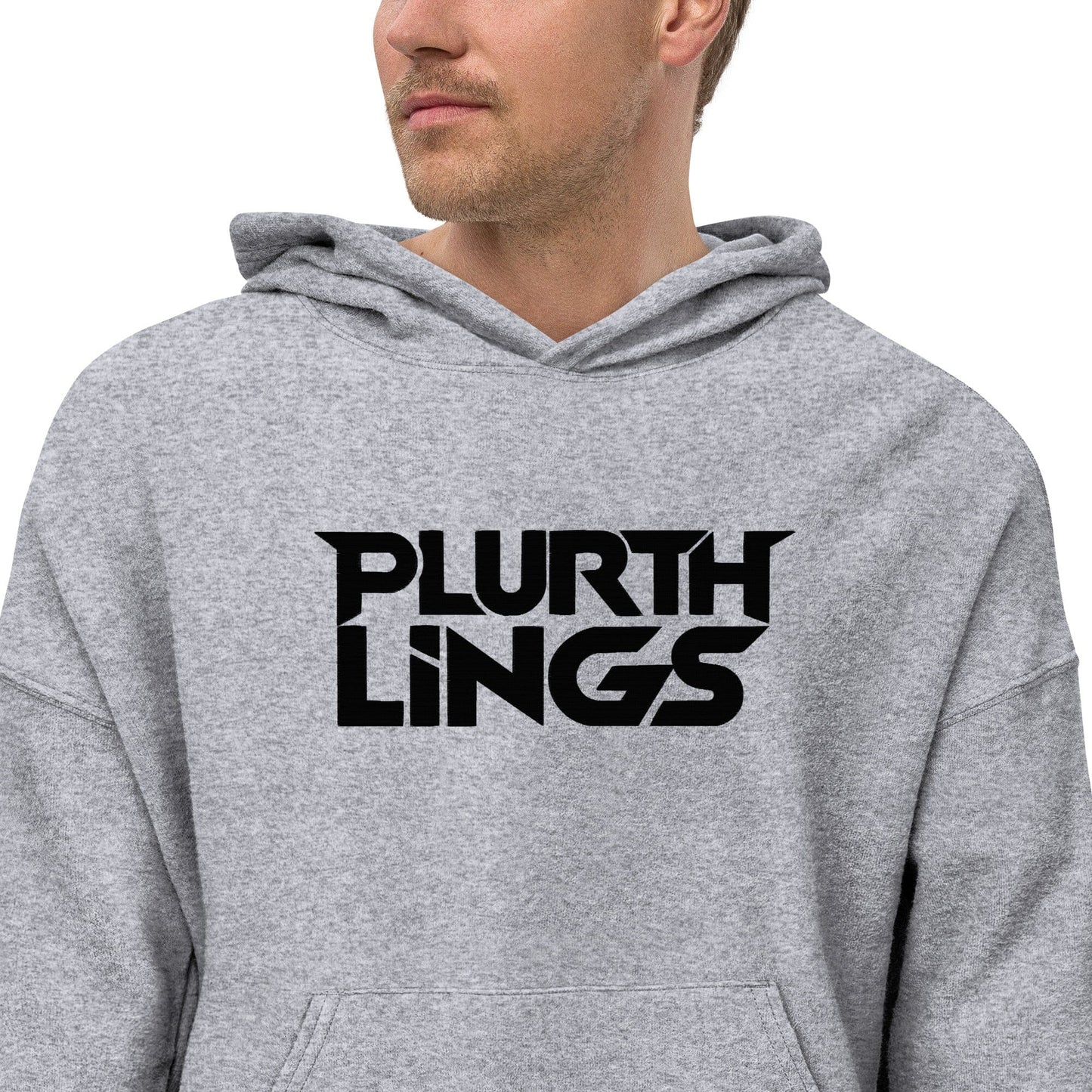 Plurthlings Embroidered Logo Eco-Sueded Fleece Hoodie PLURTHLINGS 