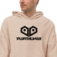 Plurthlings Embroidered Heart Eco-Sueded Fleece Hoodie PLURTHLINGS Heather Oat XS 