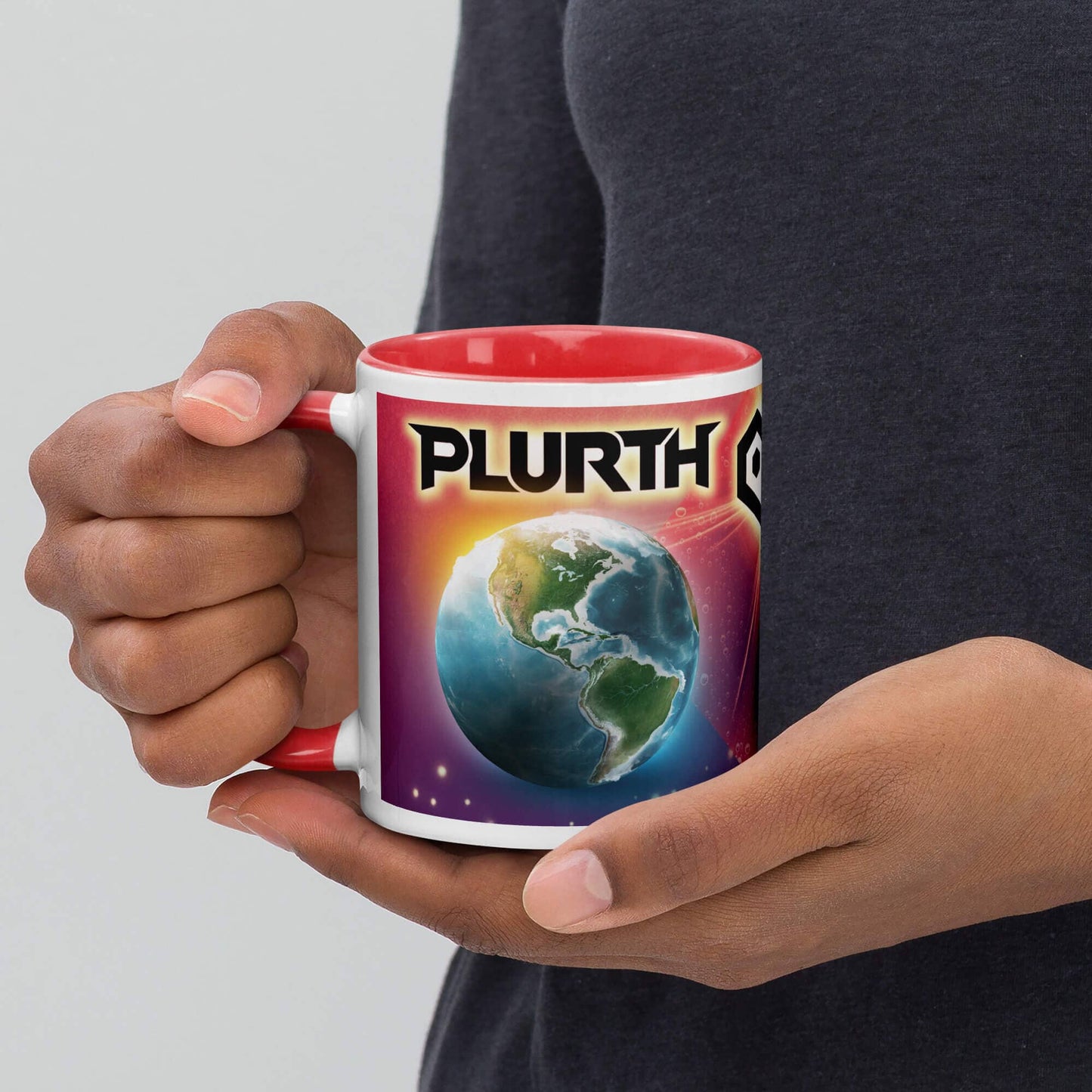 PLURTH Mug with Color Inside PLURTHLINGS Red 